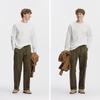 Однотонная футболка с длинным рукавом Semir из чистого хлопка (Парный стиль)