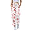 Женские повседневные модные рождественские принтованные повседневные брюки спортивные брюки длинные брюки брюки с эластичной резинкой на талии