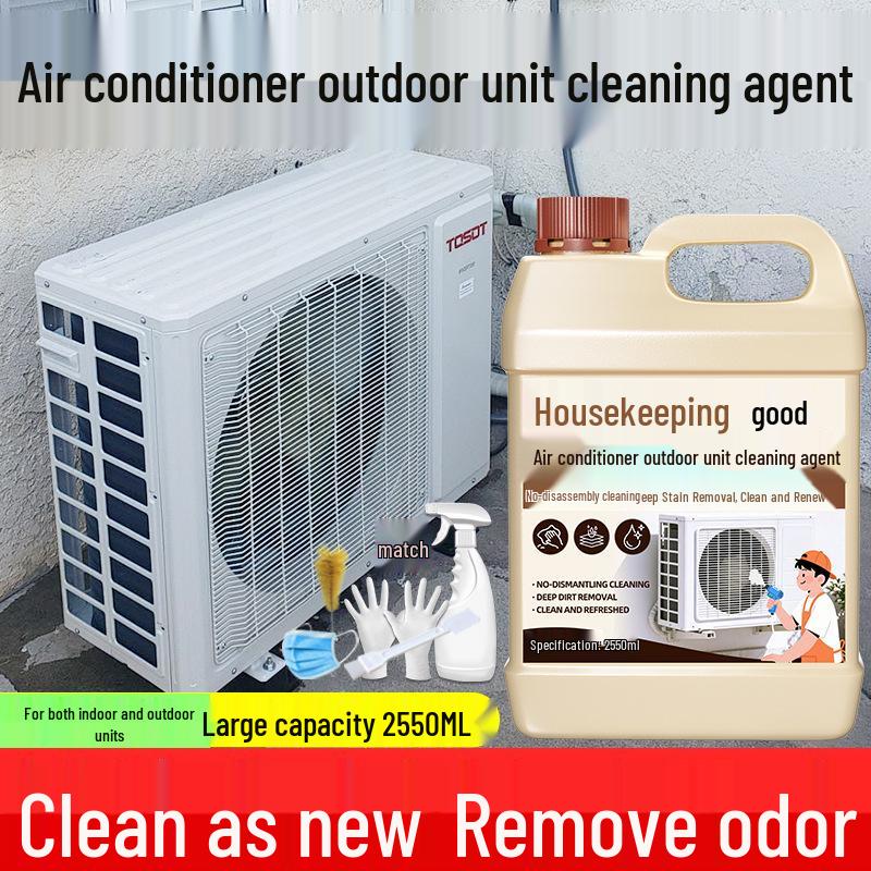 Indoor & Outdoor Air Conditioner Cleaner: Quick, No-Disassembly Stain, Dust & Odor Removal