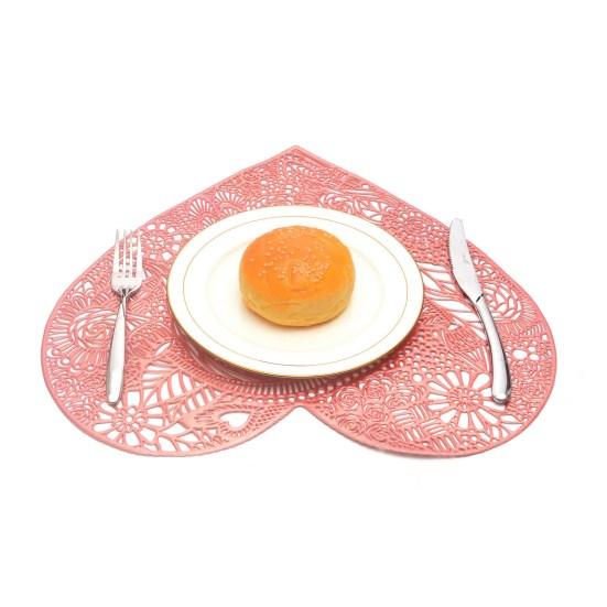 Практичная подставка для столовых приборов, нескользящая декоративная подставка в форме сердца из ПВХ, подставка для столовой посуды для дома