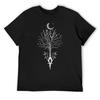 Occult Tree Moon Night Stars Pagan Wicca T-Shirt Vintage T Shirts Graphic Shirts Plus Size Clothes Mens Funny T Shirts