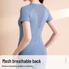 Женский спортивный топ для йоги Nuodingxiu с коротким рукавом из сетки