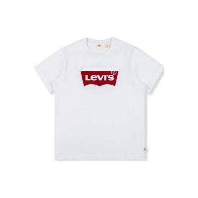 Мужская футболка с круглым вырезом и принтом букв Levis, белая, A4391-0000