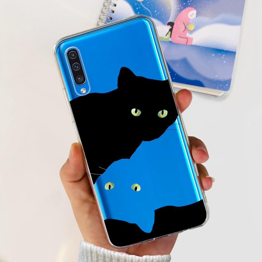 For Cover Samsung Galaxy A50 Phone Case Luxury Marble Flower Transparent Soft Bumper For Samsung A50S A30S A307F A507F A 50 Capa