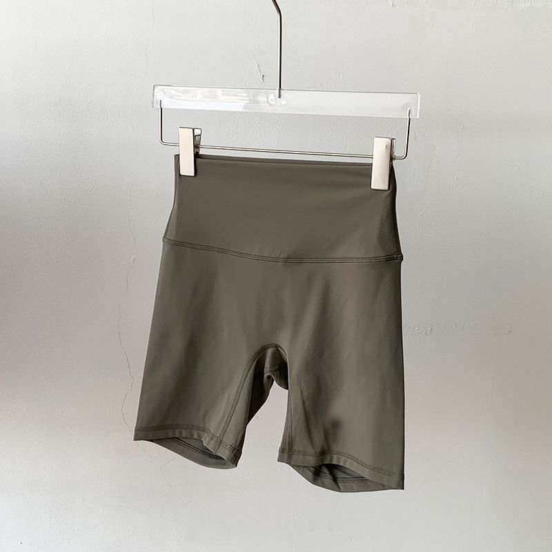 Lu Same Yoga Shorts Women's 2025 Best Selling Nude Feel No Embarrassment Line Slim Fit Sports Shorts Outdoor Fitness Pants