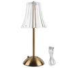 LED Elegant Table Lamp Type-C Rechargeable Dimming Atmosphere Light 3 Color Crystal Touch Desktop Light for Bar Hotel Restaurant