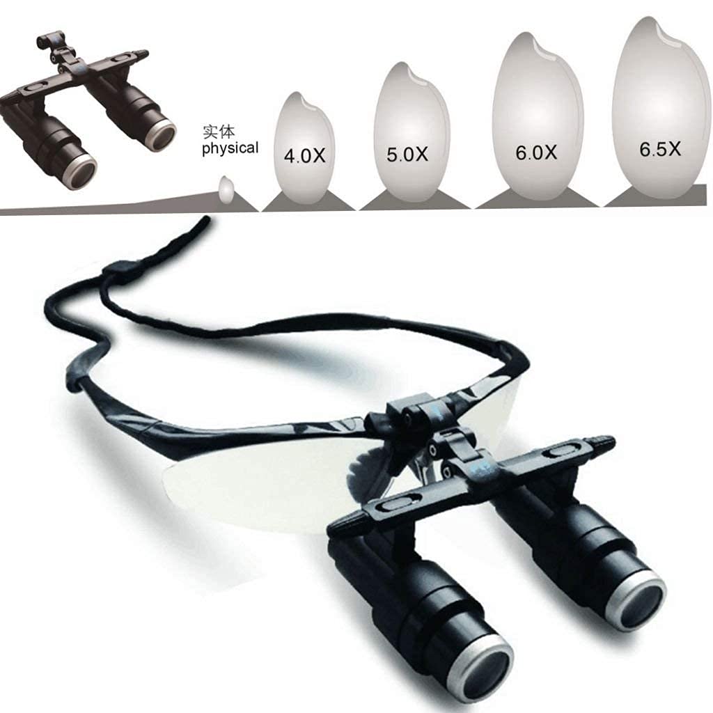 Лидер продаж Стоматологическая бинокулярная лупа с высоким увеличением, увеличительное стекло, легкое, портативное, удобное для ношения, угол линзы и межзрачковое расстояние