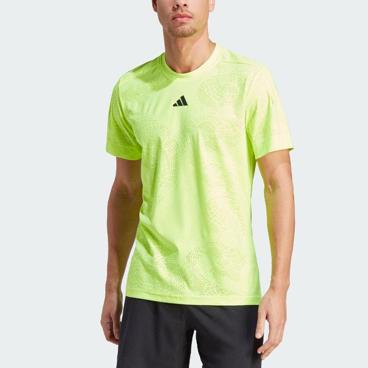 adidas Мужская теннисная футболка Aeroready Freelift Pro лимонно-желтая IK7108