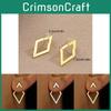 Stylish High-end Double Layer Diamond Earrings With Unique Geometric Shapes For Women