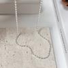 S925 Sterling Silver Rice Grain Olive Beads Necklace Simple Niche Design Ins Style All-Match Twin Clavicle Chain Pure Necklace