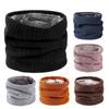 Autumn Winter Knitted Men Women Plus Fleece Windproof Thermal Cycling Scarf Tube Scarf Neck Warmer Half Face Mask
