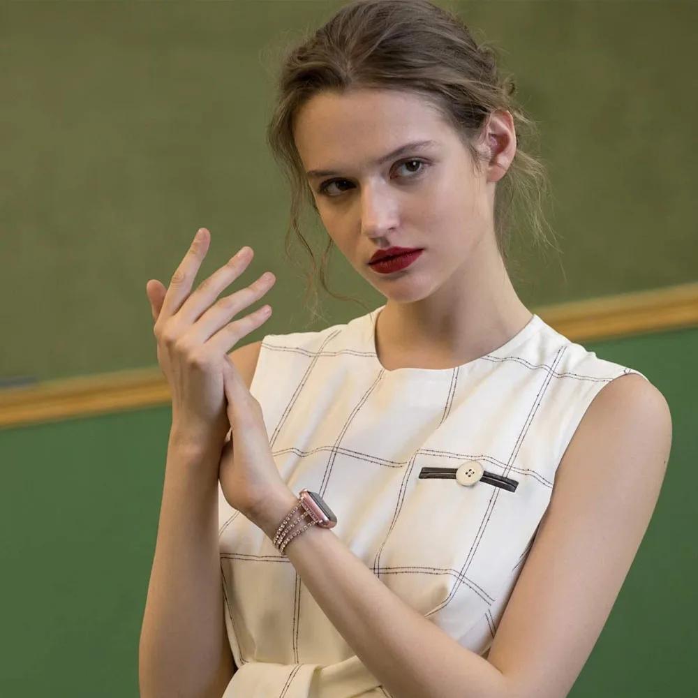 Diamond Strap for Apple Watch Ultra Band 49mm 45mm 41mm 44mm 40mm 42mm 38mm Women Metal Bracelet Iwatch Series 8 6 5 4 3 Se 7