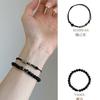 Natural obsidian bracelet, silver obsidian niche stackable bracelet for women, new style, friendship jewelry, genuine gift
