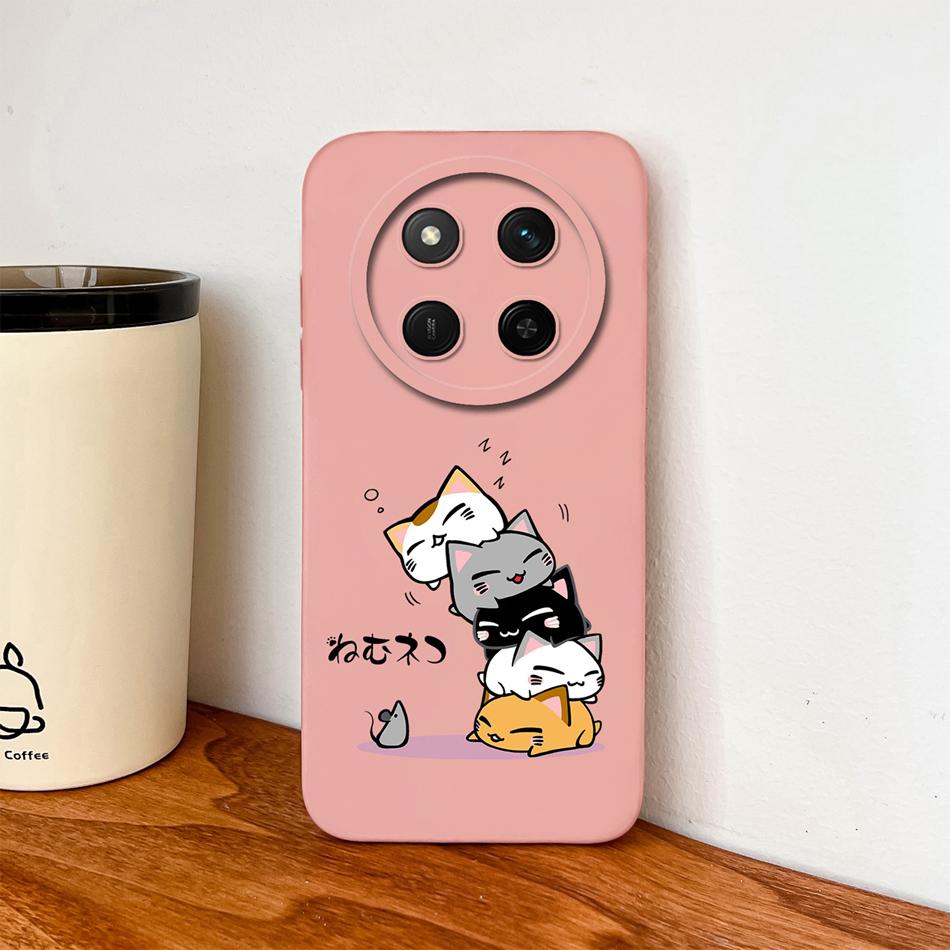 For Honor Magic 7 Lite Phone Case Cute Astronaut Full Coverage Anti Drop Lightweight High Quality Soft Liquid Silicone Bumper