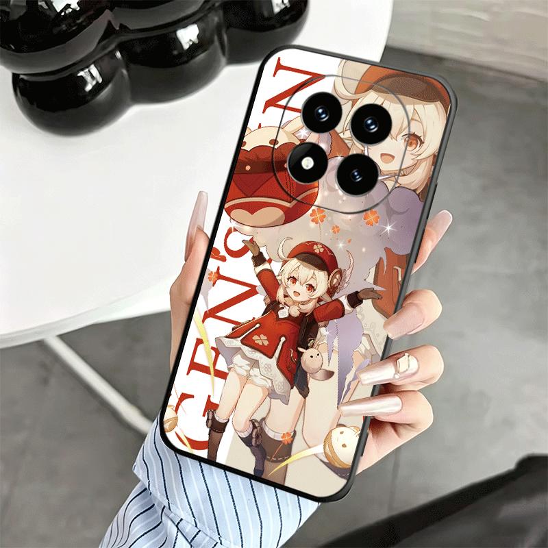 Мягкий чехол для телефона Genshin Impact Аниме для Xiaomi Redmi Note 12 13 14 15 Pro Plus 11 12S 11S 11T 10 4G Черная задняя крышка