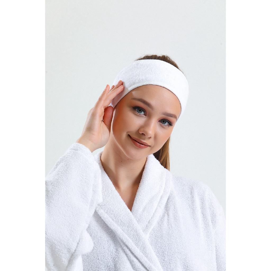 Резинка для волос для макияжа 100% хлопок Белый (1 шт.) Полотенце для ухода за кожей Бандана Женская бандана Бандана для волос