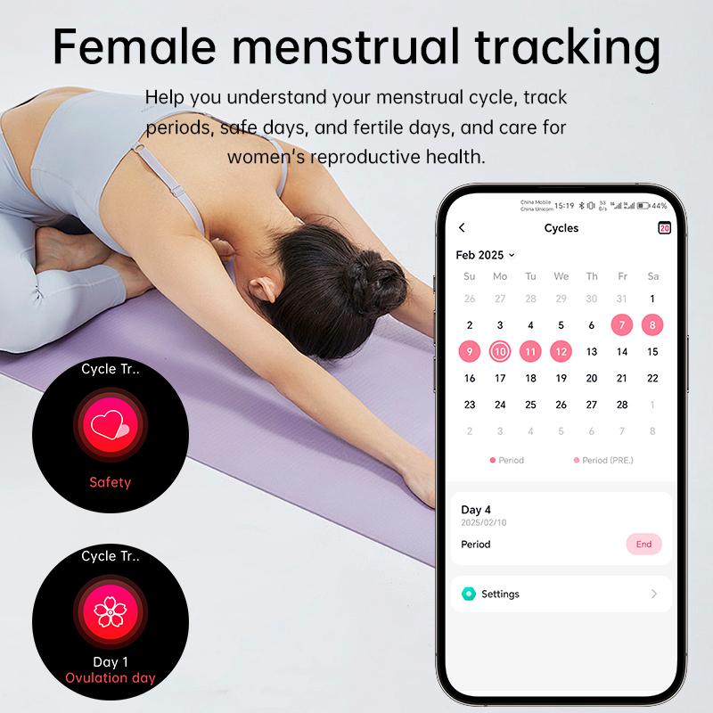 2025 Новые модернизированные 1,43-дюймовые Amoled HD смарт-часы с пульсометром, артериальным давлением, ЭКГ+ВСР, мониторингом здоровья, спортивными и фитнес-умными часами