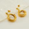 Fashion High-end Snake Earrings Personalized Niche Temperament Earrings Stainless Steel Snake Earrings Women