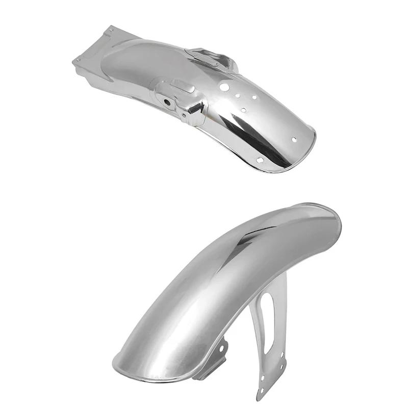1Set Motorcycle Chrome Metal Front and Rear Fender Retro Mudguard Cover Metal Protector for Honda CG125 CG 125 125cc