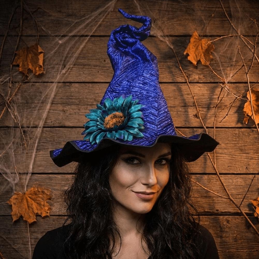 Twisted Wizard Cap Adjustable Masquerade Cap Party Props Halloween Witch Hat Cosplay Event