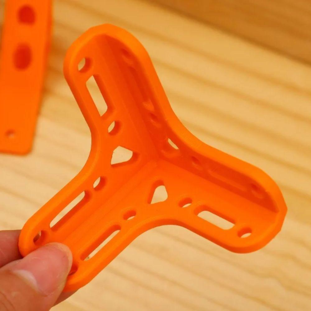 Heavy Duty Corner Brace Brackets Steel Material Blue Color Triangle Steel Angle Support Orange Color Durable PLA Corner Guard