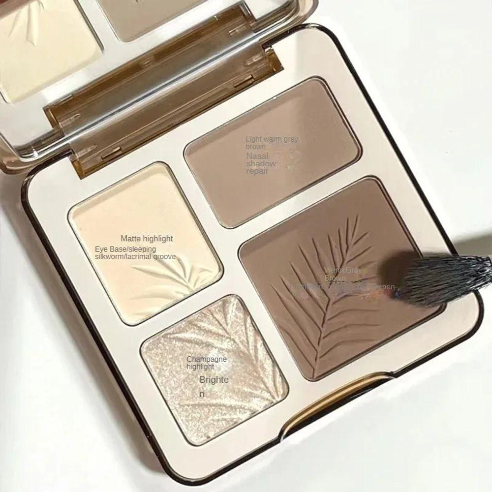 Контурная растушевка Контурный хайлайтер Pearl Stick 4 цвета Хайлайтер Контурная палитра Макияж Иллюминайзер 3D Матовая пудра, 1 шт, 02 02 бежевый