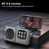 Портативный FM-радио MP3 Беспроводной BT5.4 Bluetooth-динамик с ЖК-экраном Часы Тексты песен Дисплей Антенна AUX вход, TF карта, видео