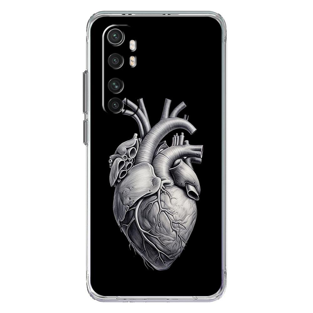 Модель сердечно-сосудистой системы Сердце Чехол для телефона Для Xiaomi Mi Poco X6 X5 NFC X3 F6 F5 Pro F4 F3 15 14T 14 13T 12T 12 13 Lite 11 Обложка