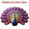 Soft Peacock Carpet Special-shaped Door Gasket Durable Blanket  for Living Room Tea Table Bedside