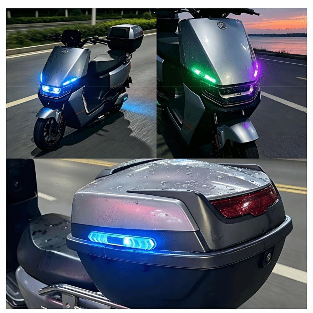 LED Flashing Car Anti-collision Warning Light Solar Powered Motorcycle Decorative Lamp Car Door