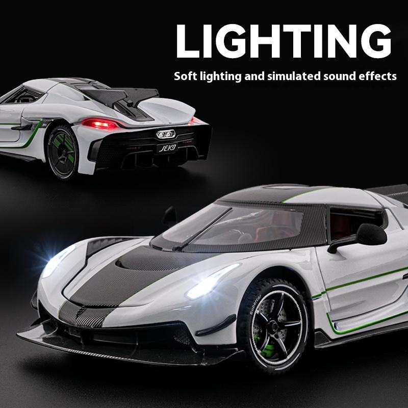 ABAX1 1/24 JESKO Supercar Model Alloy Cast Toy Car Simulation Sound and Back Pull Children's Toy Collection Birthday Gift