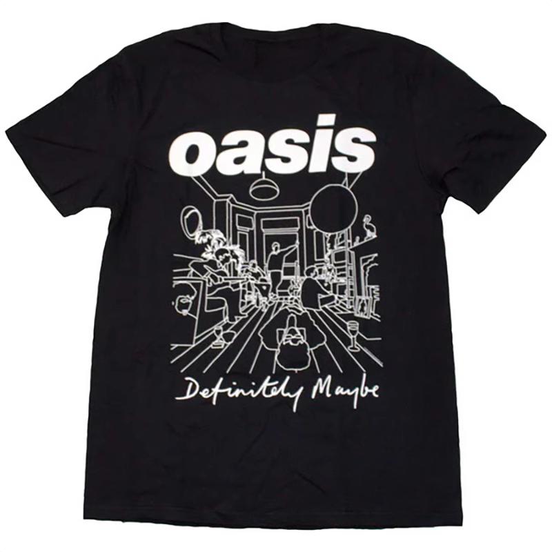 Летняя трендовая мужская футболка Oasis Vintage American Vintage из чистого хлопка, свободная мужская и женская футболка с коротким рукавом