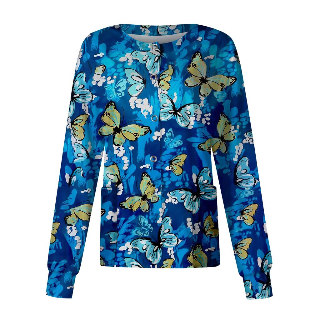 Женский однобортный защитный комбинезон с длинным рукавом и карманом, рабочий воротник-стойка, кардиган, куртка, топ