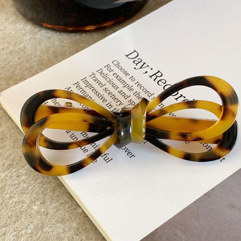Korean Style Acetate Hair Clip Side Clip Bowknot Barrettes Elegant Bow Hairpin  Daily