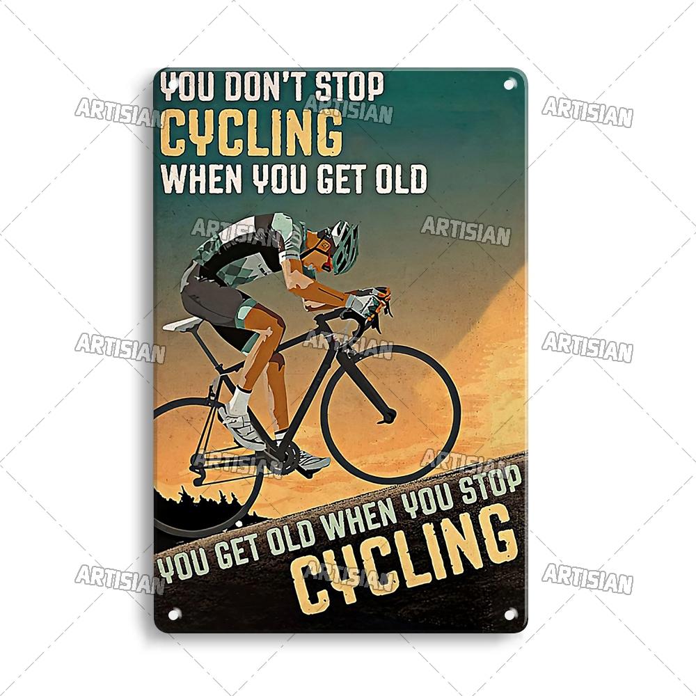 Художественная велосипедная жестяная вывеска, декоративная табличка для велосипеда, спортивный металлический плакат, Настенный декор, гараж, бар, паб, клуб, отель, кафе, кухня