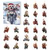 Christmas Funny Motorcycle Dog Advent Calendar 2025 24-Day Countdown with 2D Acrylic Pendant for Tree Wall Door Decor Dog Lovers Gifts