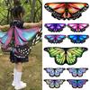Kids Butterfly Wings Cape Girls Fairy Shawl Pixie Cloak Fancy Dress Costume Gift Performance Props Party Holiday DIY Decorations