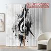 2pcs, 2D FLAT PRINTING Curtains (Without Rod) HarmonyInk Popular Print Curtains Polyester Curtains Thermal Insulation, and Room