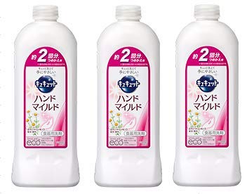 Kao Cucute Hand Mild Chamomile Scent Refill 370 мл Набор из 3 шт.