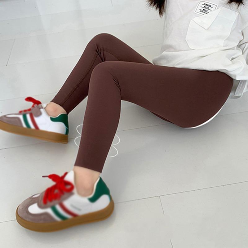 Брюки для йоги для девочек, однотонные повседневные удобные брюки, нижние брюки