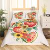 Red Pitaya Duvet Cover King Queen Dragon Fruit Painting Bedding Set Tropical Fruits Comforter Cover Modern Art Soft Quilt Cover