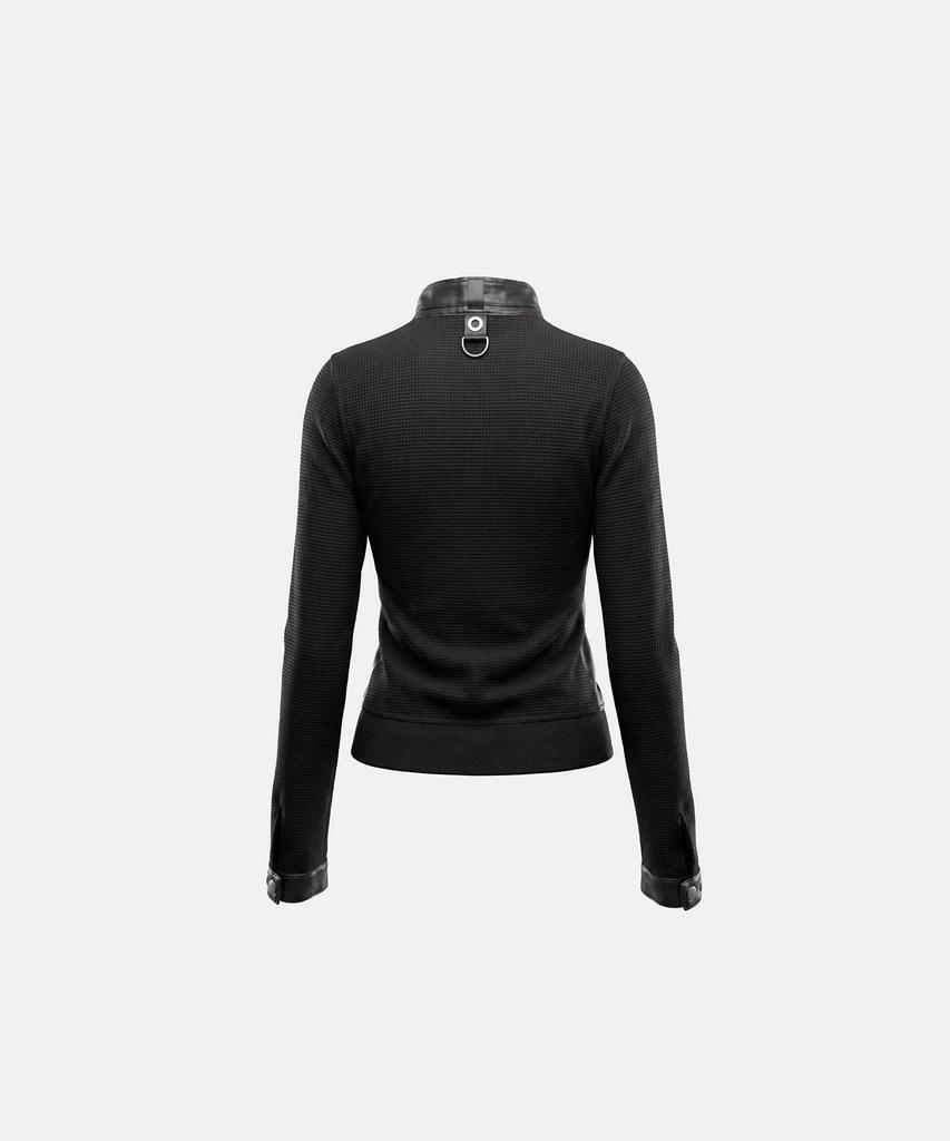 BADBLOOD Alpha 2 Racer Nylon Mix Knit Jacket - Black