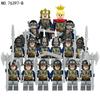 Medieval Black Eagle Knight Soldier Doll Building Blocks