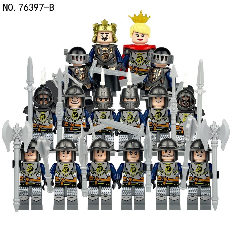 Medieval Black Eagle Knight Soldier Doll Building Blocks