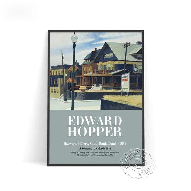 Плакат выставки Эдварда Хоппера, Художественные репродукции «Утреннее солнце», Настенная картина «Ночные ястребы», Настенное искусство с пейзажем из современной американской жизни без рамки