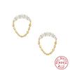 Best-Selling S925 Sterling Silver Style, A Chic Daily Wear Chain Fringed Zircon Stud Earrings.