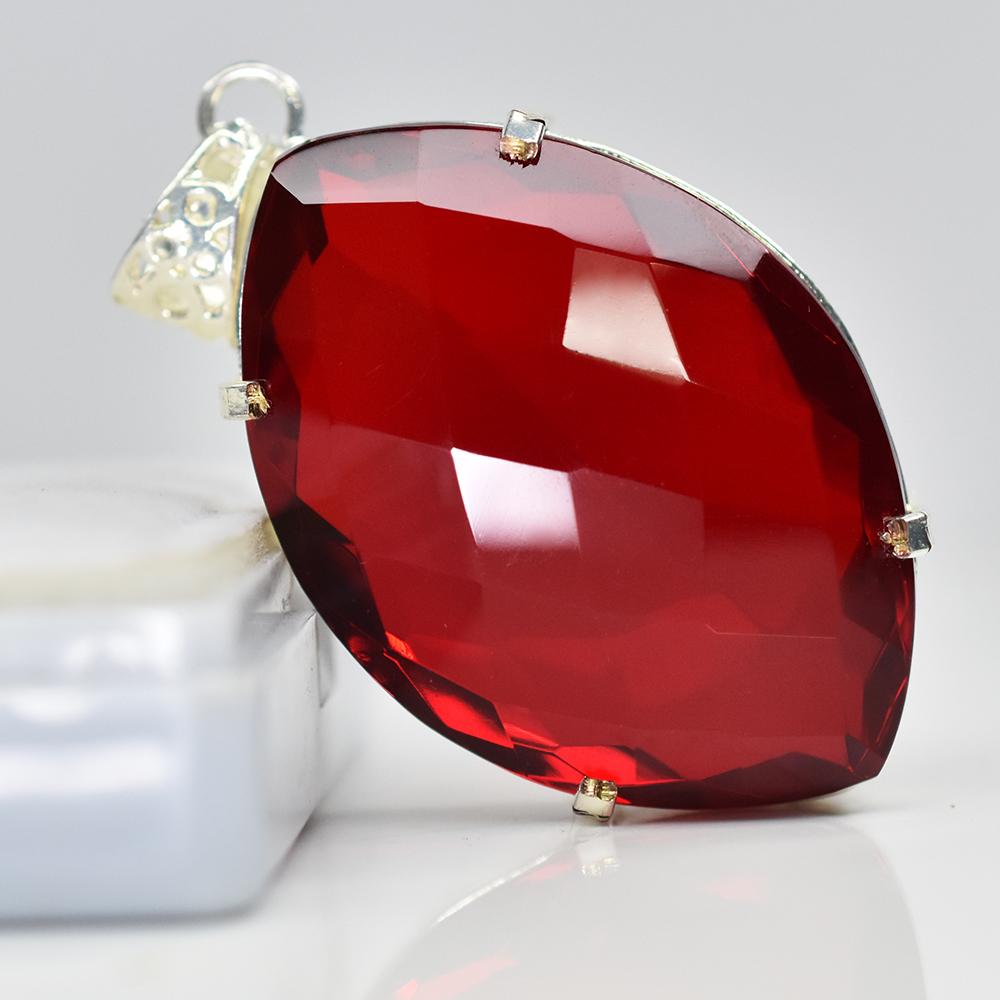 Red Topaz Pendant 132 ct Marquise Cut 925 Sterling Silver Gemstone Gemstone Jewelry Gift