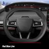Высококачественная кожаная оплетка на руль автомобиля для Changan Chana UNIK UNI-V CS55 Plus CS75plus CS75 Защитная оплетка