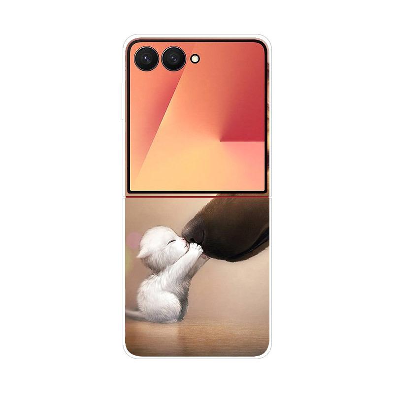 Роскошный прозрачный чехол для телефона Samsung Galaxy Z Flip 7, жесткая складная крышка из поликарбоната для Galaxy Z Flip7, противоударный чехол Capa Fundas