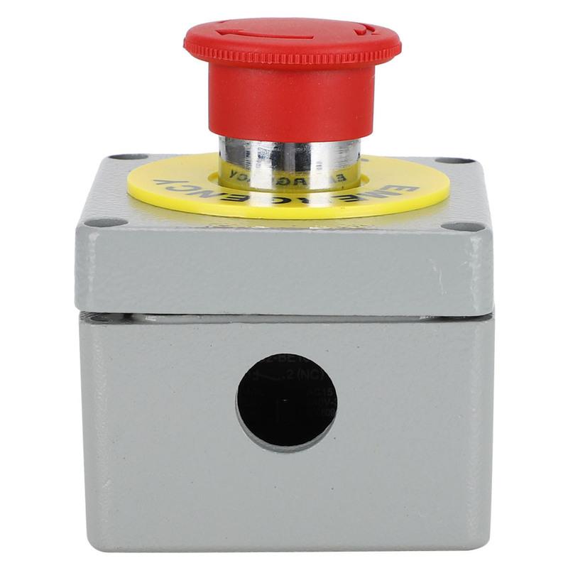 Switch Button 1 Button Emergency Stop Control Operation Box Push Button Switch Box Dustproof Waterproof 80x75x60 Button Box